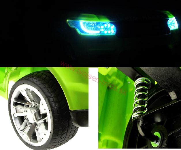 JOKO Elektrické autíčko Range Land RAPID RACER, Penové kolesá, USB, MP3, čierne