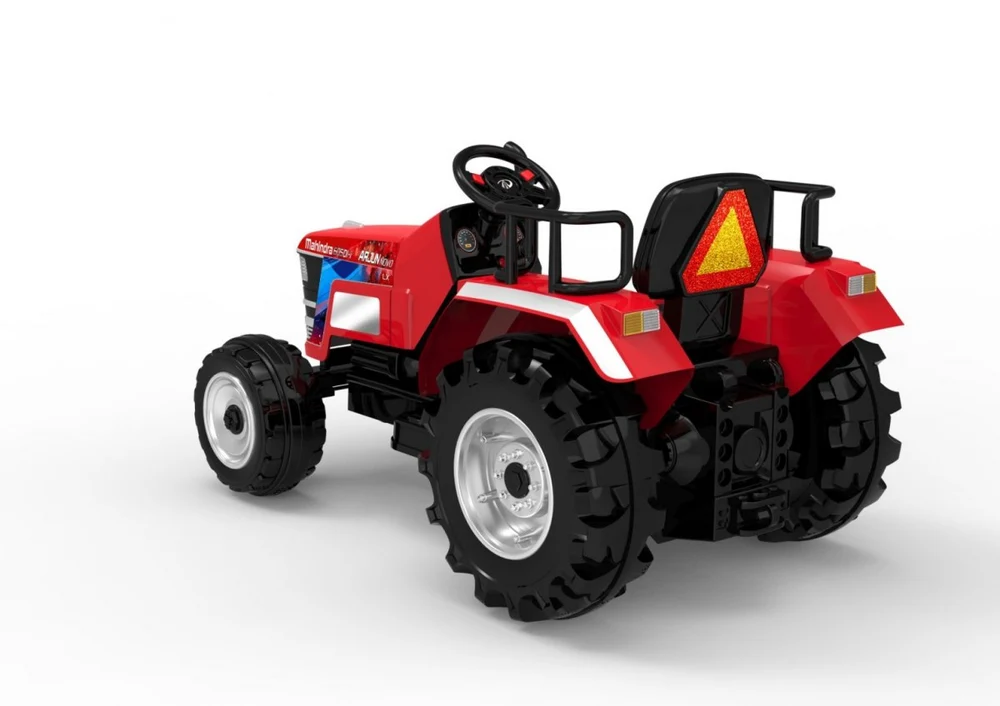 JOKO Veľký Elektrický traktor BLAZIN BW s diaľkovým ovládaním, USB, MP3, 135 cm, žltý