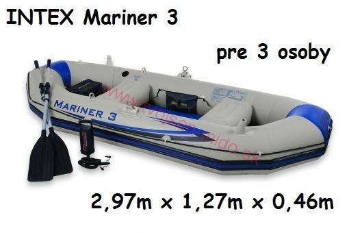 INTEX Nafukovací čln Mariner 3 Set, pre 3 osoby