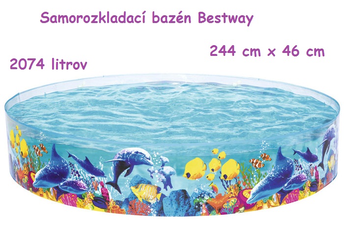 Bestway Samorozkladací Detský bazén 244x46cm 55031