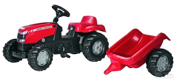 Rolly Toys Šľapací traktor Massey Ferguson + vlečka