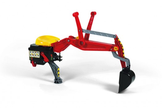 Rolly Toys Zadný bager Rear Excavator rollyBackhoe, nakladacia lyžica, nosnosť 50kg, červený
