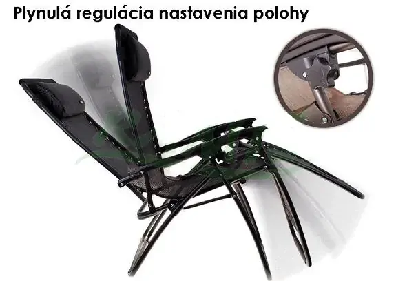 MKSTOR Polohovateľné kreslo, lehátko + držiak na mobil, kávu, hnedé 