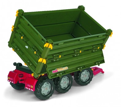 Rolly Toys Príves - Multi Trailer trojnápravový, vyklápací z 3 strán, zelený