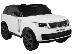 JOKO Elektrické autíčko Range Rover 4x4, penové kolesá, kožené sedadlo, FM rádio, LCD Displej MP4, biele