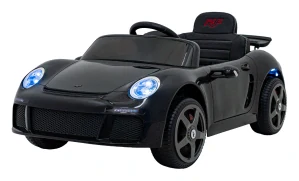 JOKO Elektrické autíčko RUF CTR3, penové kolesá, kožené sedadlo, čierne