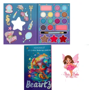 JOKO Detská Make Up sada Kniha Morská Víla so zrkadlom, modrá