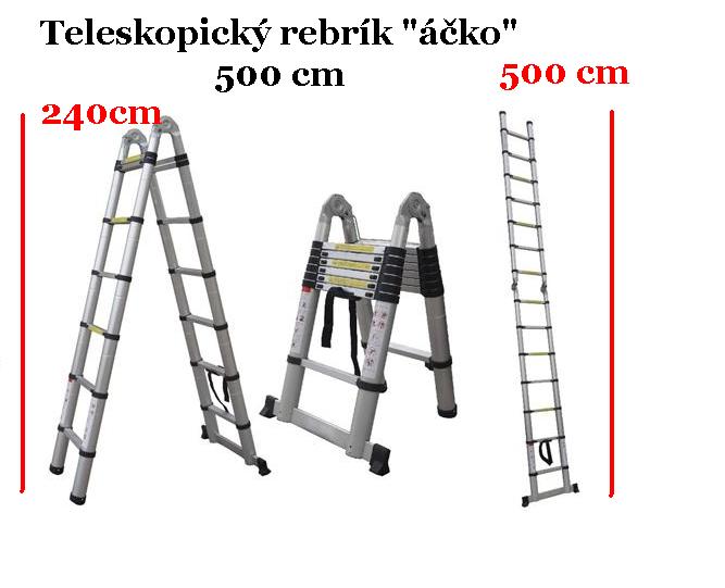 G21 Teleskopický rebrík - Ačko - 500 cm