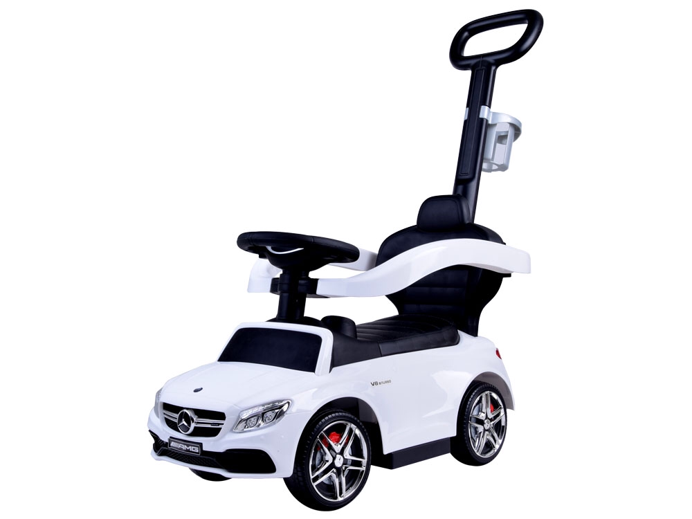 JOKO Odrážadlo Mercedes AMG s Vodiacou tyčou 3v1, biele