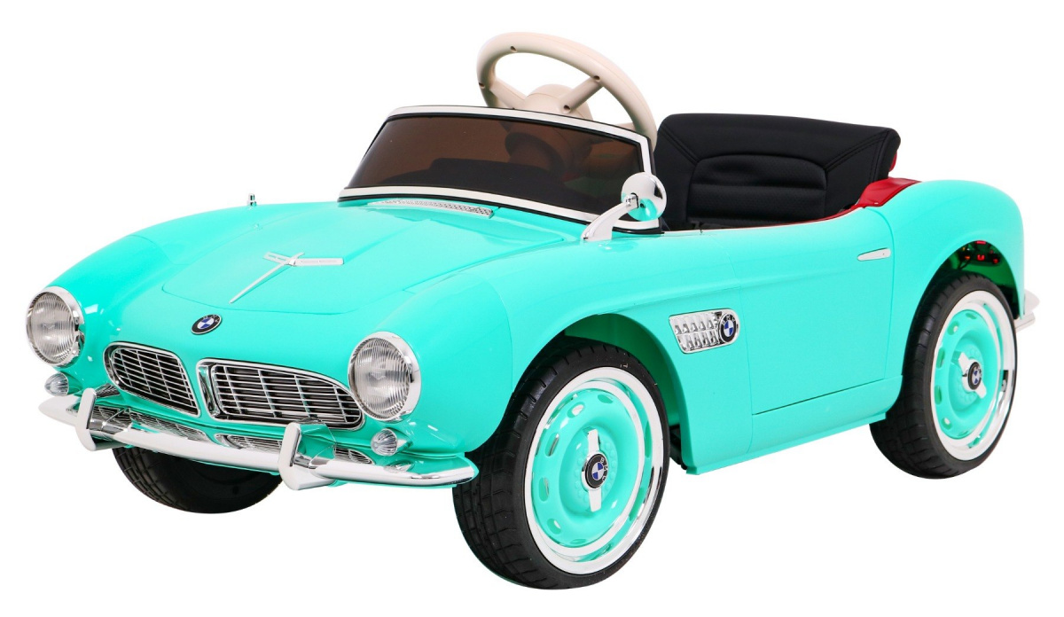 JOKO Elektrické autíčko BMW 507 Retro, penové kolesá, kožené sedadlo, USB, MP3, zelené
