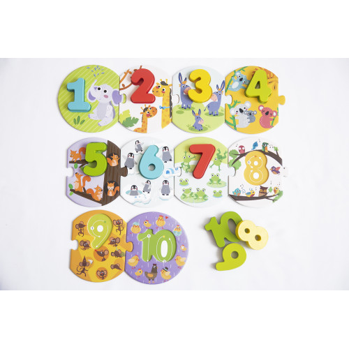 Tooky Toys, Puzzle - Priraď čísla