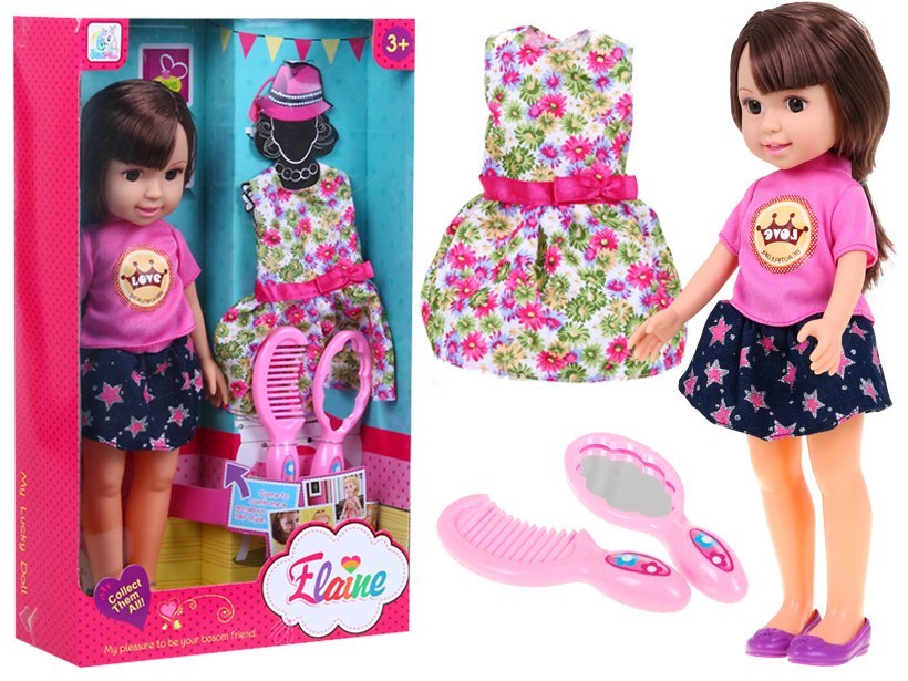 JOKO Bábika 31cm + zrkadlo a hrebeň
