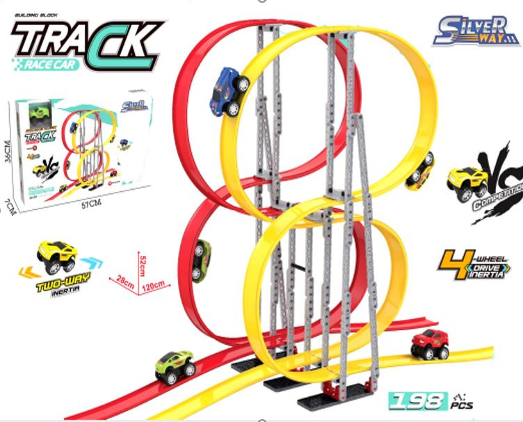 JOKO MEGA Pretekárska dráha pre autíčka 122cm + 2 autíčka