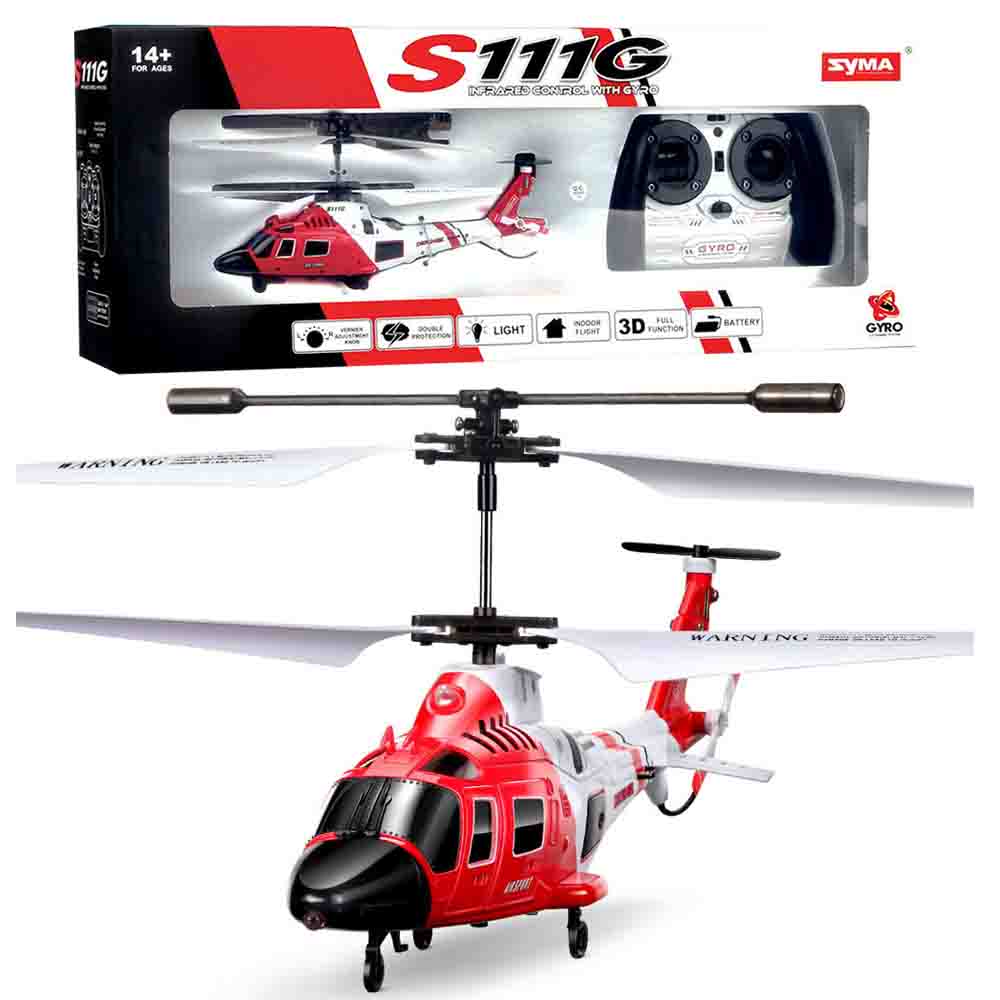 Syma RC Vrtulník S111G na diaľkové ovládanie, červený