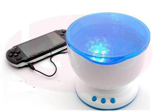 Nočná lampa Lagúna - projektor na strop + IN MP3