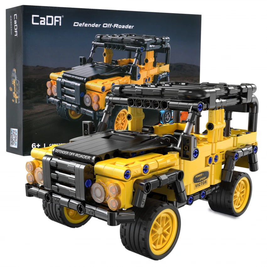 CaDa TECHNIC – EE Technická stavebnica Autíčko Jeep Defender 389ks, žlté