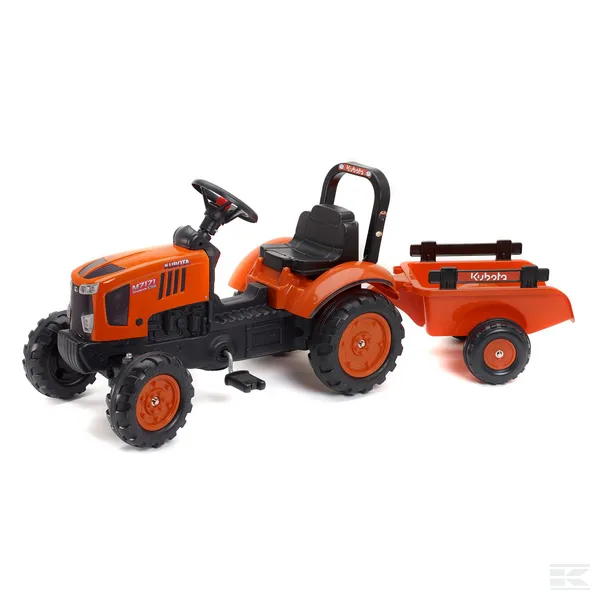 FALK Šľapací Traktor s vlečkou Kubota M7171