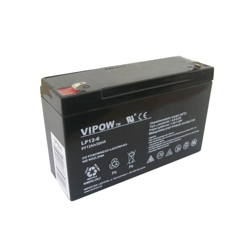 Vipow Olovená batéria 6V / 12Ah