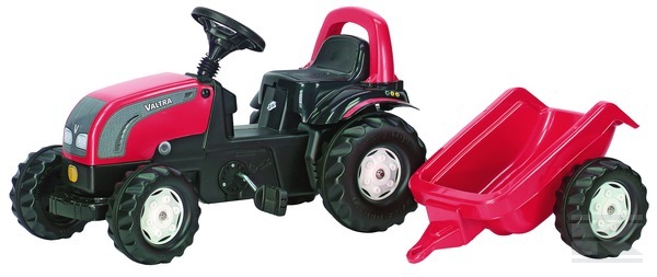 Rolly Toys Šľapací traktor RollyKid Valtra + vlečka