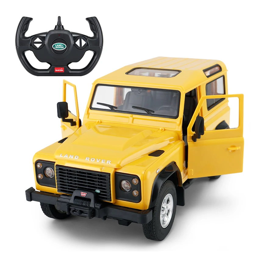 Rastar RC Auto LAND ROVER Defender 1:14 na diaľkové ovládanie, žlté