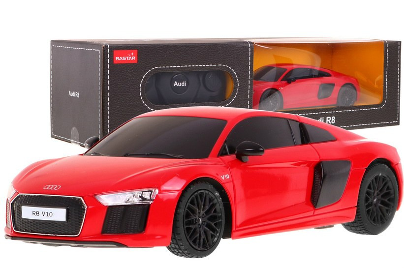 RASTAR RC Auto Audi R8 1:24 na diaľkové ovládanie, červené