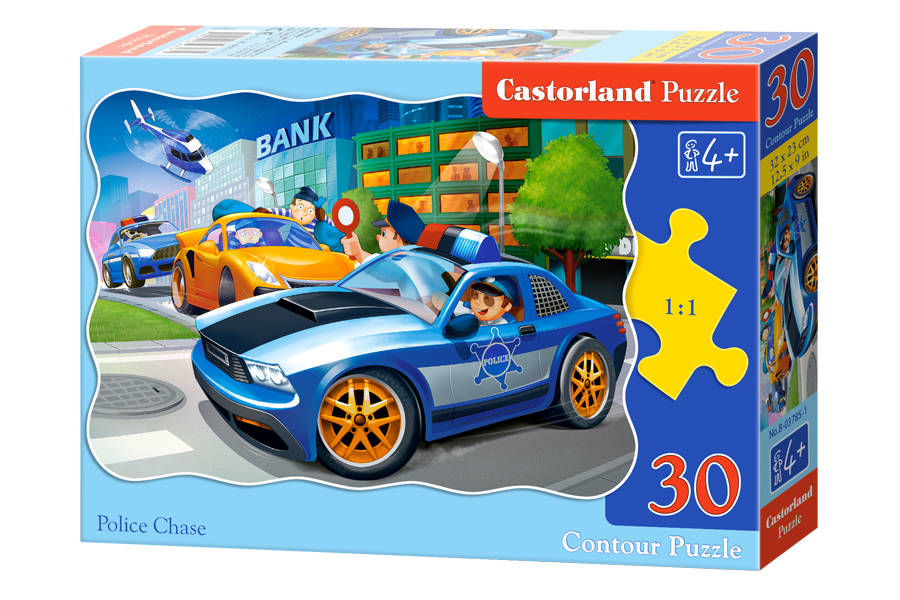 Castorland, Detské Puzzle Policajná naháňačka, 30 ks