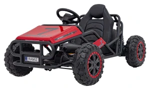 JOKO Elektrické Autíčko Sport 5, penové kolesá, kožené sedadlo, 2x100W, nosnosť 60kg, červené