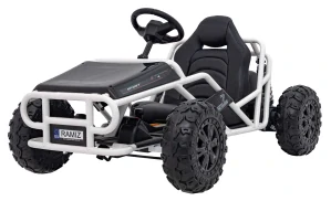 JOKO Elektrické Autíčko Sport 5, penové kolesá, kožené sedadlo, 2x100W, nosnosť 60kg, čierna