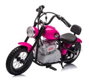 JOKO Elektrická Motorka SPEED Power 24V 250W, Bezkomutátorový Motor, rýchlosť 15,5 km/h, nosnosť 80kg, nafukovacie kolesá, ružová