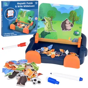 JOKO Magnetická Tabuľa 2v1 + Magnetické Puzzle Zvieratká