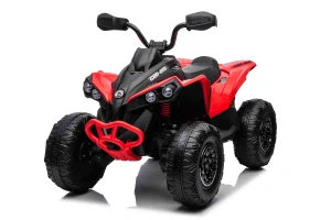 JOKO Elektrická Štvorkolka Maverick ATV 2x200W 24V, kožené sedadlo, penové kolesá, FM rádio, červená