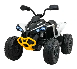 JOKO Elektrická Štvorkolka Maverick ATV 2x200W 24V, kožené sedadlo, penové kolesá, FM rádio, biela