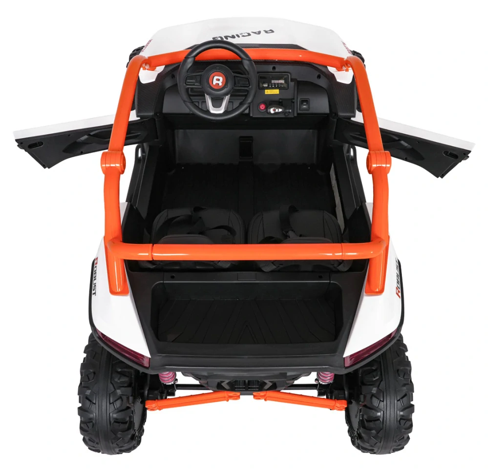 JOKO Elektrické autíčko Buggy RACING Road 2000 4x4, 4x120W, 24V, kožené sedadlo, penové kolesá, biele