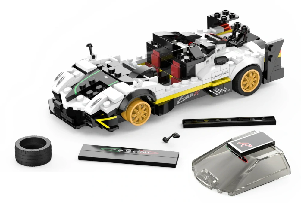 Rastar Stavebnica Auto Pagani Zonda R 387ks 1:28, biele