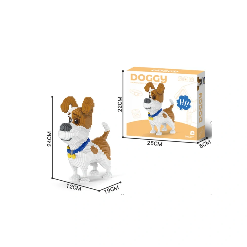 Doggy Technická stavebnica 3D Pes Jack Russell 1930ks 