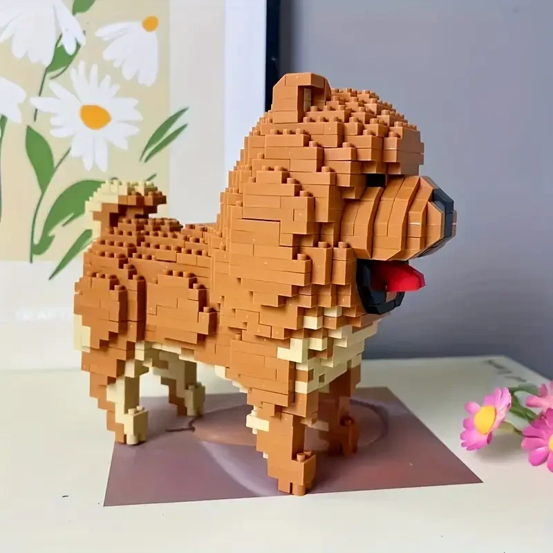 PET-DOG Techická stavebnica 3D Pes Čau-Čau 800ks