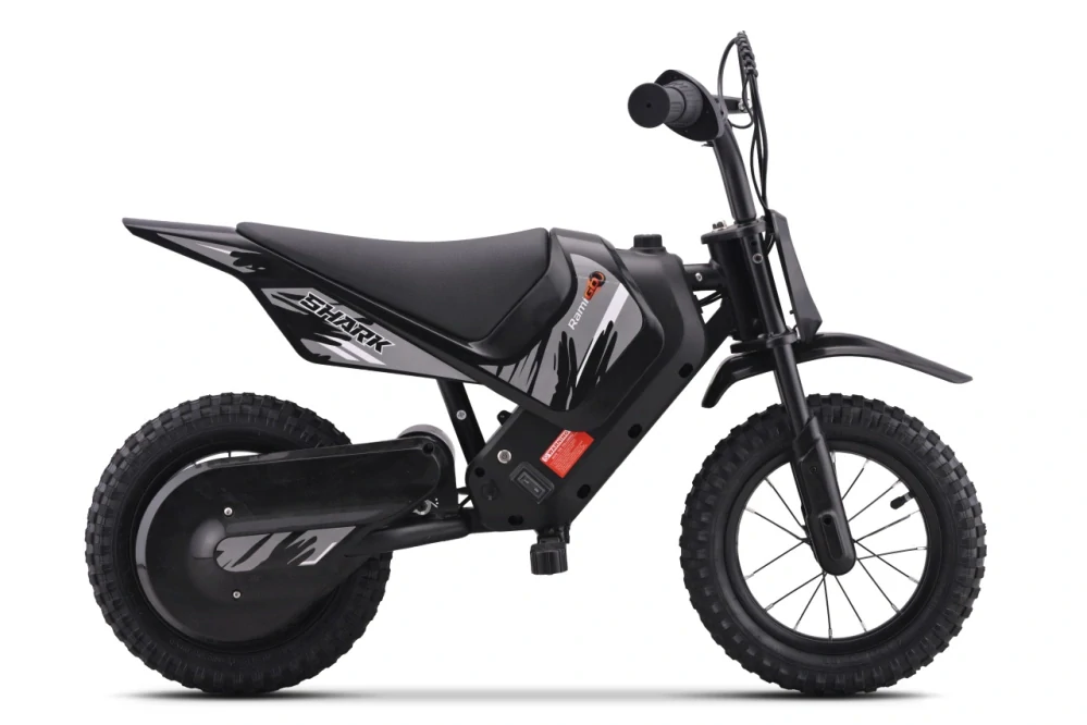 RAMIGO Elektrická Motorka SHARK 150W 24V Li-ion, rýchlosť 15 km/h, nafukovacie kolesá, nosnosť 40kg, čierna