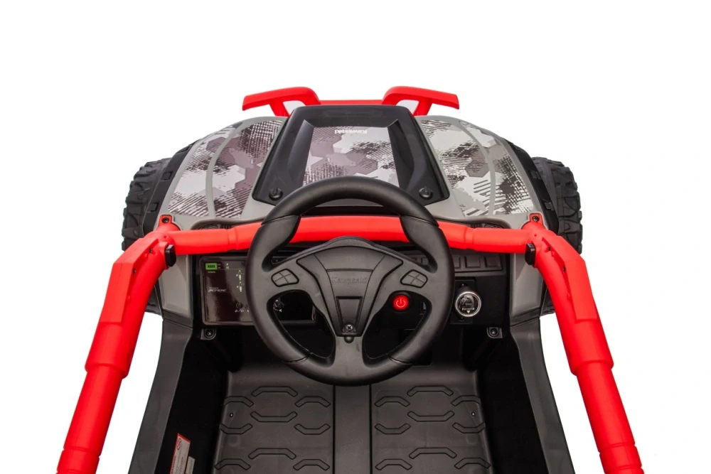 JOKO Elektrické autíčko Buggy Kawasaki TERYX KRX1000 4x4, penové kolesá, kožené sedadlo, čierne