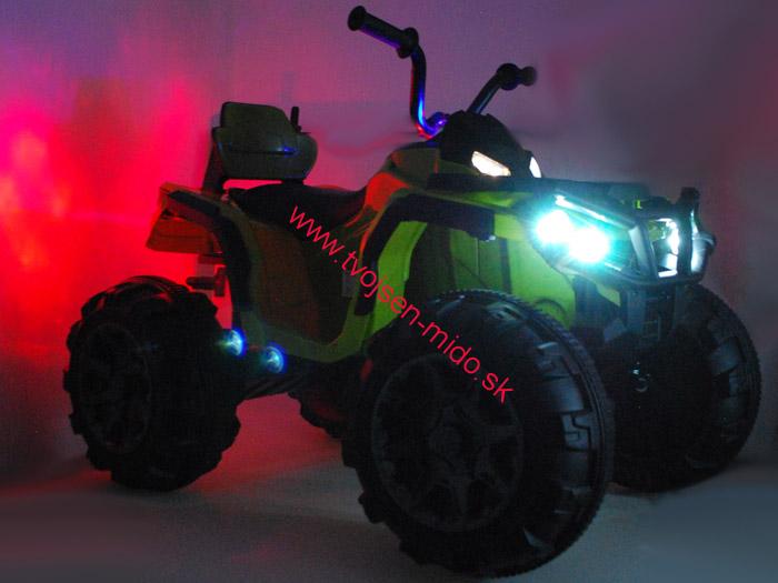 JOKO Elektrická štvorkolka Raptor, penové kolesá, odpružená, Rádio,USB, červená