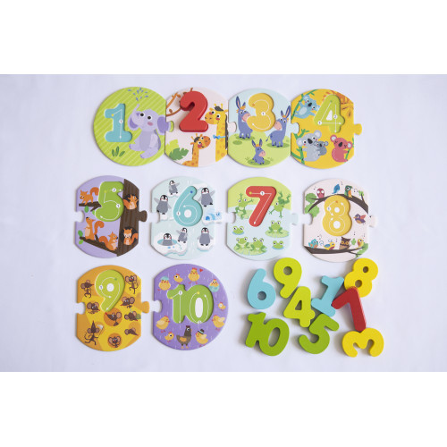 Tooky Toys, Puzzle - Priraď čísla