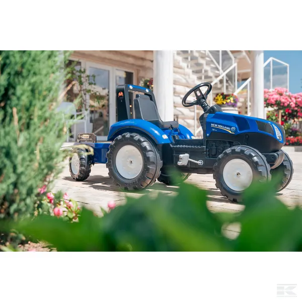 FALK Šľapací Traktor s vlečkou New Holland T8
