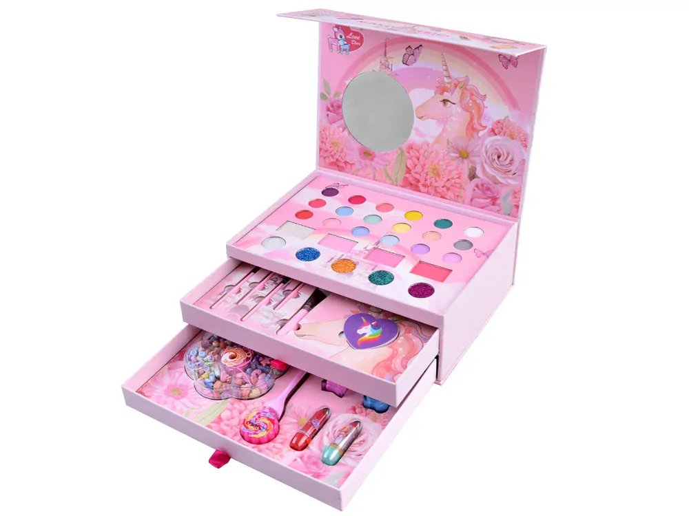 JOKO Detský Kozmetický Kufrík Jednorožec + Make Up sada + KORÁLKY