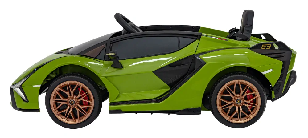 JOKO Elektrické Autíčko Lamborghini Sian 4x4, penové kolesá, kožené sedadlo, zelené