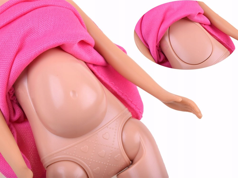 ANLILY Sada Rodinka Tehotná Bábika s Bábätkom v brušku + KEN + malá bábíika s Kočíkom