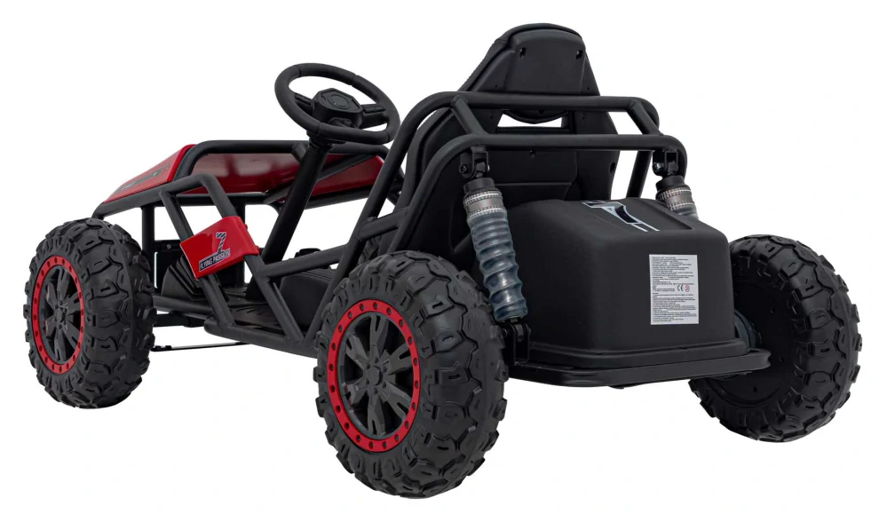 JOKO Elektrické Autíčko Sport 5, penové kolesá, kožené sedadlo, 2x100W, nosnosť 60kg, červené