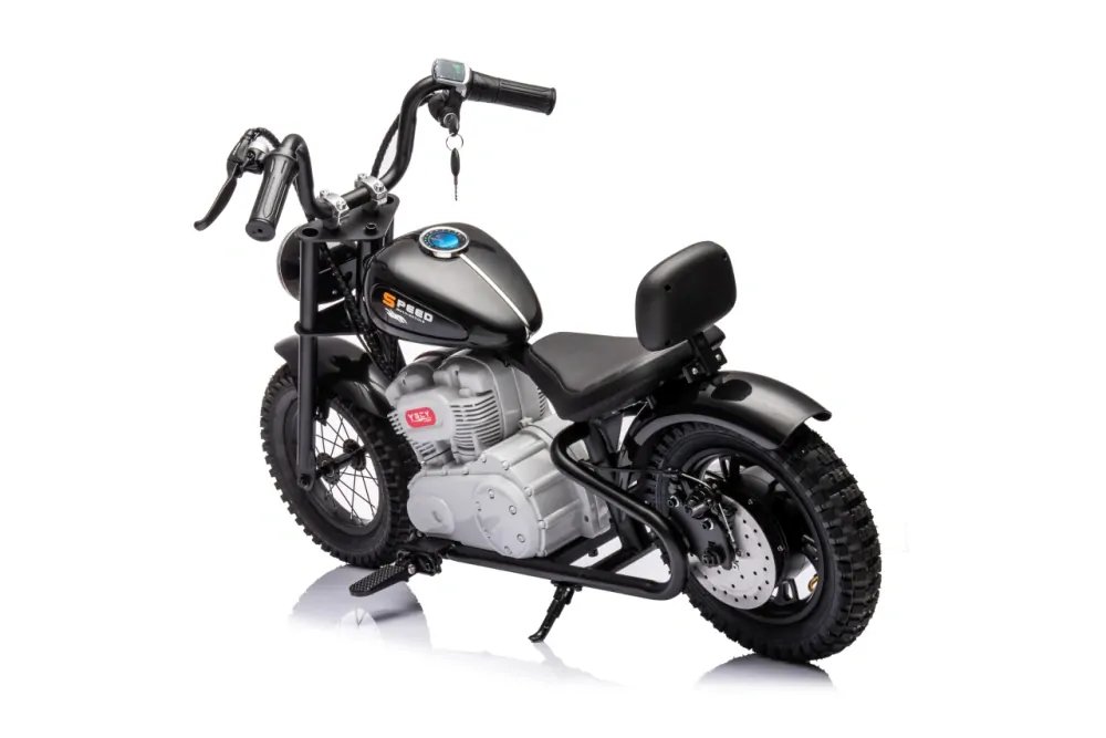 JOKO Elektrická Motorka SPEED Power 24V 250W, Bezkomutátorový Motor, rýchlosť 15,5 km/h, nosnosť 80kg, nafukovacie kolesá, čierna