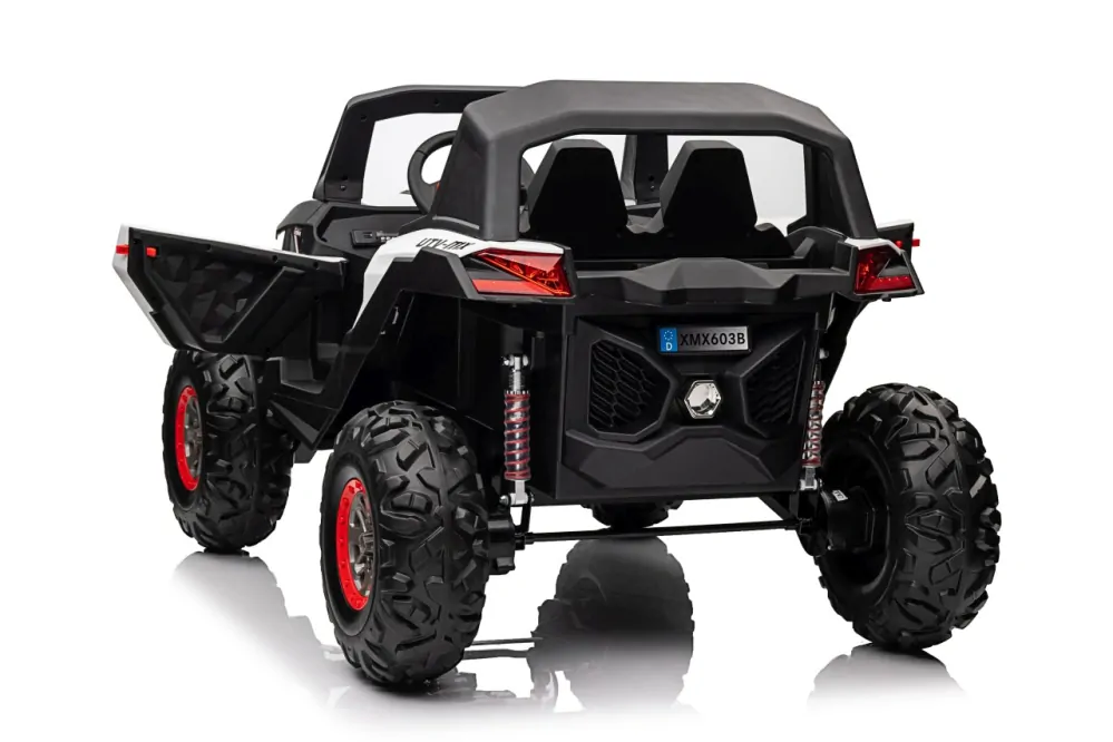 JOKO Elektrické autíčko Buggy UTV-MX 2000N 4x75W s LED Svetlom nad Sedadlom, Dvojmiestne kožené sedadlo, penové kolesá, nosnosť 50 kg, biele