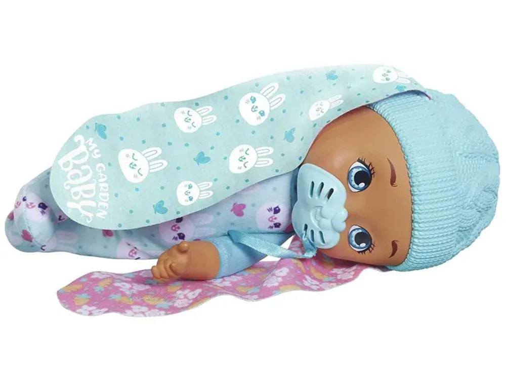Mattel My Garden Baby Moje Prvé Bábätko – Modrý Zajačik + obal Kolíska