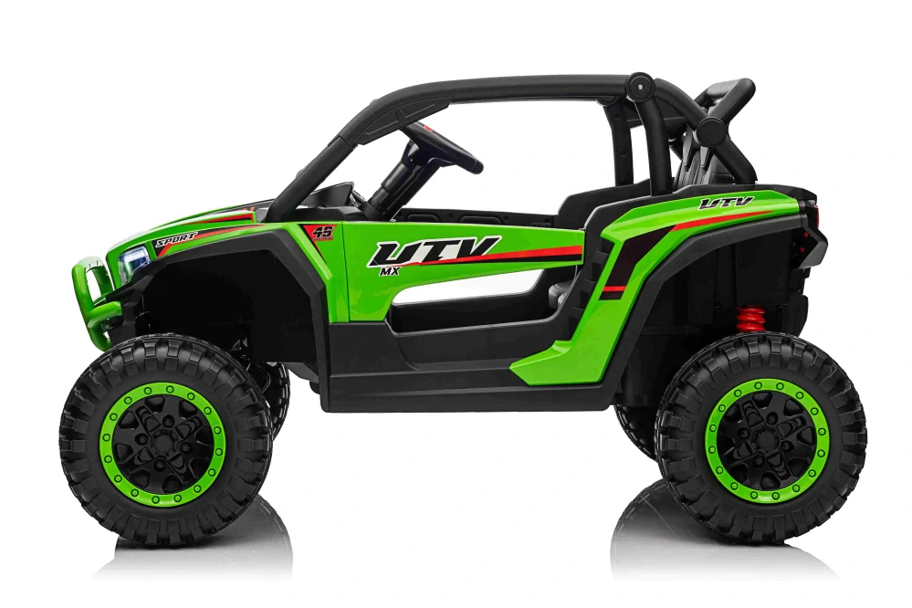 JOKO Elektrické Autíčko Buggy 4x4 KCK, penové kolesá, kožené sedadlo, 4x50W 24V, nosnosť 50kg, zelené