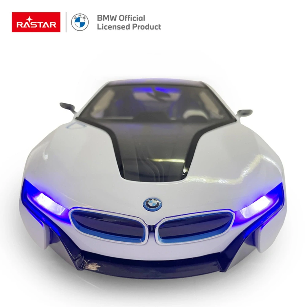 Rastar RC Auto BMW I8 na diaľkové ovládanie 1:14 + LED svetlo, biele
